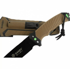 Нескладной нож выживальщика с ножнами Ganzo G8012V2-DY 243 мм коричневый - изображение 4