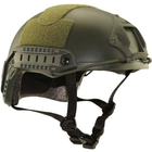Шолом каска + кавер FAST Future Assault Helmet NIJ IIIA Олива M-L - зображення 2