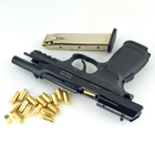 Стартовий сигнальний шумовий пістолет Kuzey F 92 Black під холостий патрон 9 мм з додатковим магазином - зображення 3