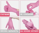 Нитриловые перчатки Medicom SafeTouch® Advanced Pink текстурированные без пудры 100 шт розовые размер XS (3,6 г) - изображение 3