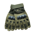 Універсальні тактичні повнопалі рукавички розмір M з захистом на кісточки колір (Олива) - зображення 1