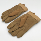 Універсальні тактичні повнопалі рукавички розмір XL з захистом на кісточки (Койот) - зображення 5