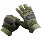 Універсальні тактичні повнопалі рукавички розмір M з захистом на кісточки колір (Олива) - зображення 5