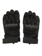 Универсальные тактические перчатки размер L полнопалые с защитой на косточки (Черные) - изображение 6