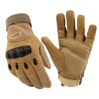 Універсальні тактичні повнопалі рукавички розмір L з захистом на кісточки (Койот) - зображення 1