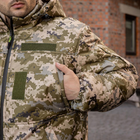 Зимова військова куртка з капюшоном піксель плащівка 54 розмір - зображення 8