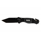 Нож складной "ELMAX" 207*37*16 мм, черное нержавеющее лезвие алюминиевая рукоятка стропорез стеклобой MASTER TOOL 79-0124 - изображение 4