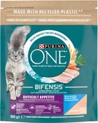 Сухий корм для дорослих кішок Purina One Difficult Appetite з вибірковим смаком в їжі, з тріскою та фореллю 800 г (8445290073549)