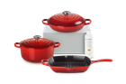 Набор посуды Le Creuset с очистителем Cerise (lc_set3_cerise)