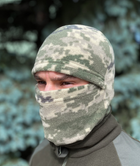 Тактична шапка-маска, балаклава зимова ТТХ Fleece POLAR-260 Піксель - зображення 1