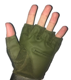 Тактические Перчатки Tactical Gloves PRO беспалые рукавицы олива размер L - изображение 4