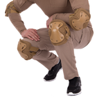Тактические наколенники и налокотники T-Pads защитные анатомической формы койот (армейские для военных ВСУ с быстрым сбросом) - изображение 6