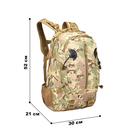 Тактический рюкзак AOKALI 40 Л вместительный и многофункциональный Outdoor A57 (Камуфляж) - изображение 6