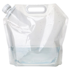 Мягкая бутылка фляга емкость канистра для воды 5 л спорта похода Прозрачный