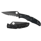 Нож Spyderco Endura 4 Black, полусерейтор