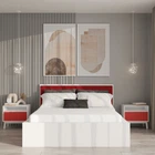 Кровать Fenster Флоренция 1000x1560x2090 Белый/Красный
