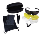 Защитные очки Buvele для спортивной стрельбы (3 линзы, съёмный адаптер-оправа) - изображение 5