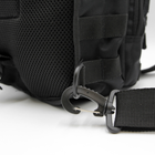 Тактическая сумка-слинг плечевая, однолямочный рюкзак, черная барсетка через плечо нагрудный с кордуры - изображение 8