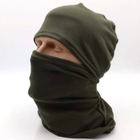 Качественная Балаклава мужская зеленая военная камуфляжная, подшлемник хаки однотонная - изображение 4