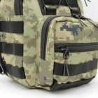 Тактична сумка-слінг плечова, однолямочний рюкзак, барсетка піксель через плече, нагрудний однолямний з кордури - зображення 6