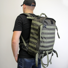 Тактичний рюкзак 40 л колір олива армійський хакі з кордури сумка для військових штурмовий рюкзак похідний ранець речовий ЗСУ - зображення 2