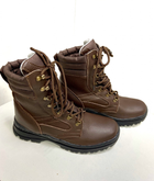 Берцы зимние с мембранным утеплителем, обувь для военных KROK BЗ3, 45 размер, коричневые, 01.45 - изображение 9