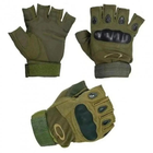 Рукавиці тактичні безпалі Oakley Tactical безпалі тактичні рукавиці зеленого кольору розмір L - зображення 6