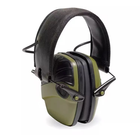Активні стрілецькі тактичні навушники ProTac Slim Green (127900) - зображення 1