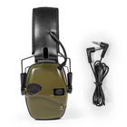 Активні стрілецькі навушники тактичні Perfect ProTac Plus Олива + Беруші (12790b) - зображення 4