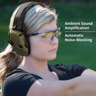 Тактичні Активні навушники для стрільби ProTac Slim Green + Беруші (127900b) - зображення 8