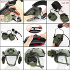 Активні навушники ProTac Slim Green + кріплення на шолом каску з рейками ARC (FAST, ТОР-Д, ACH MICH) (127900kr) - зображення 14