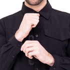 Мужская тактическая военная рубашка черная с длинным рукавом Pro Tactical непромокаемая Черная (7188) XL - изображение 6