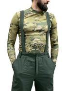 Тактичні зимові штани ЗСУ Хакі з підтяжками розмір 48-50 зріст 179-191 - зображення 4