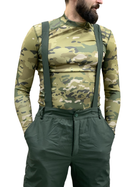 Тактичні зимові штани ЗСУ Хакі з підтяжками розмір 60-62 зріст 179-191 - зображення 2