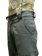 Тактичні штани ЗСУ Софтшелл Олива теплі військові штани на флісі розмір 44-46 зріст 167-179 - зображення 3