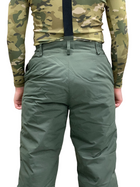 Тактичні зимові штани ЗСУ Хакі з підтяжками розмір 60-62 зріст 179-191 - зображення 4