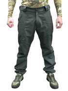 Тактические штаны ЗСУ Софтшелл Олива теплые военные штаны на флисе размер 48-50 рост 167-179 - изображение 1