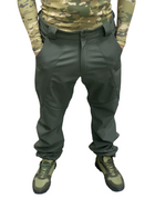 Тактические штаны ЗСУ Софтшелл Олива теплые военные штаны на флисе размер 48-50 рост 167-179 - изображение 5