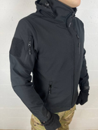Демисезонная чёрная мужская флисовая куртка размер L - изображение 4