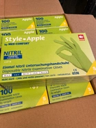 Рукавички нітрилові AMPri Nitrile Style Apple (100 шт. / 50 пар), зелені, розмір S - изображение 3