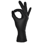 Перчатки нітрилові MediOk Nitrile (100 шт./50 пар), чорні, розмір M - зображення 4