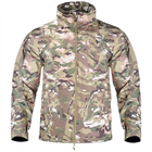 Тактическая куртка Soft Shell Multicam софтшел, армейская, мембранная, флисовая, демисезонная, военная, ветронепроницаемая куртка без капюшона р.L