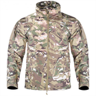 Тактическая куртка Soft Shell Multicam софтшел, армейская, мембранная, флисовая, демисезонная, военная, ветронепроницаемая куртка без капюшона р.M - зображення 1