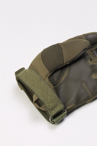 Перчатки тактические с пальцами и карбоновыми вставками XL Олива - изображение 5