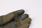 Перчатки тактические с пальцами и карбоновыми вставками XL Олива - изображение 6