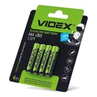 Батарейка лужна Videx LR03/AAA 4шт Blister Card