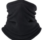 Теплая защитная бафф маска на лицо WS Черная универсальная 2558