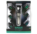 Аккумуляторный триммер для для стрижки волос 6 в 1 VGR V-029 silver