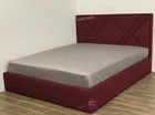 Кровать двуспальная 180x190 Астра Mebel-Day с подъемным механизмом Жаккард Бордовый Саванна Нова (24)