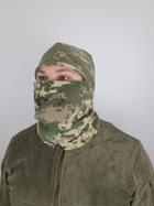 Балаклава на зиму фліс військова для ЗСУ універсального розміру кольору камуфляж піксель 2732 - зображення 6